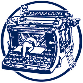 Segell vintage Casa Mecanògrafa — fundada el 1923 a Barcelona